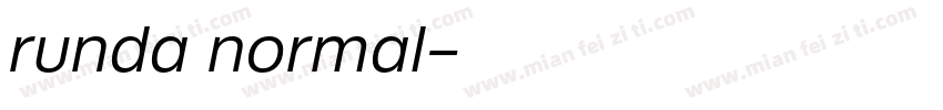 runda normal字体转换